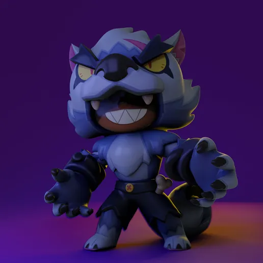 Figura 3D Leon Lobuno – Brawl Stars