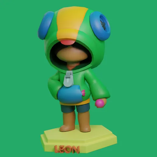 Figura 3D de Leon – Brawl Stars