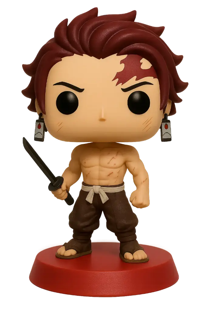 Tanjiro con Katana – Figura 3D estilo Pop
